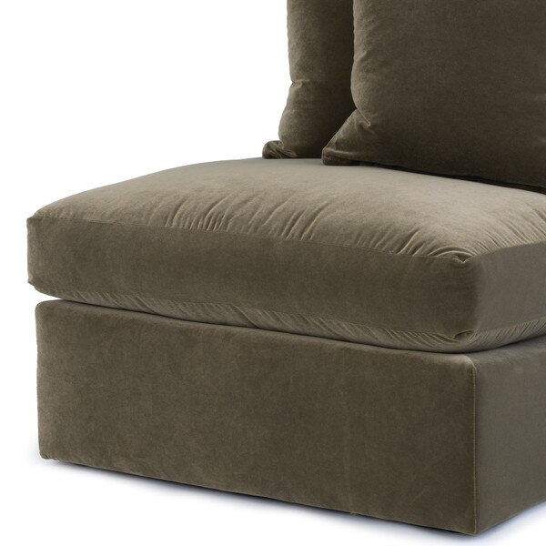 Elise Sectional Armless Piece (Olive) Macro 2